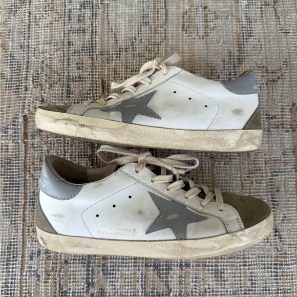 Golden Goose White and Gray Sneakers - Picture 2 of 5